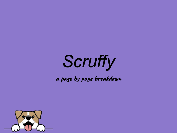 Cover of the Scruffy requirements PDF - a page by page breakdown